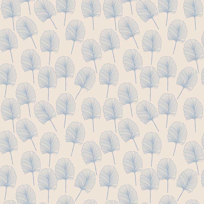 Papel de Parede Blue Leaf