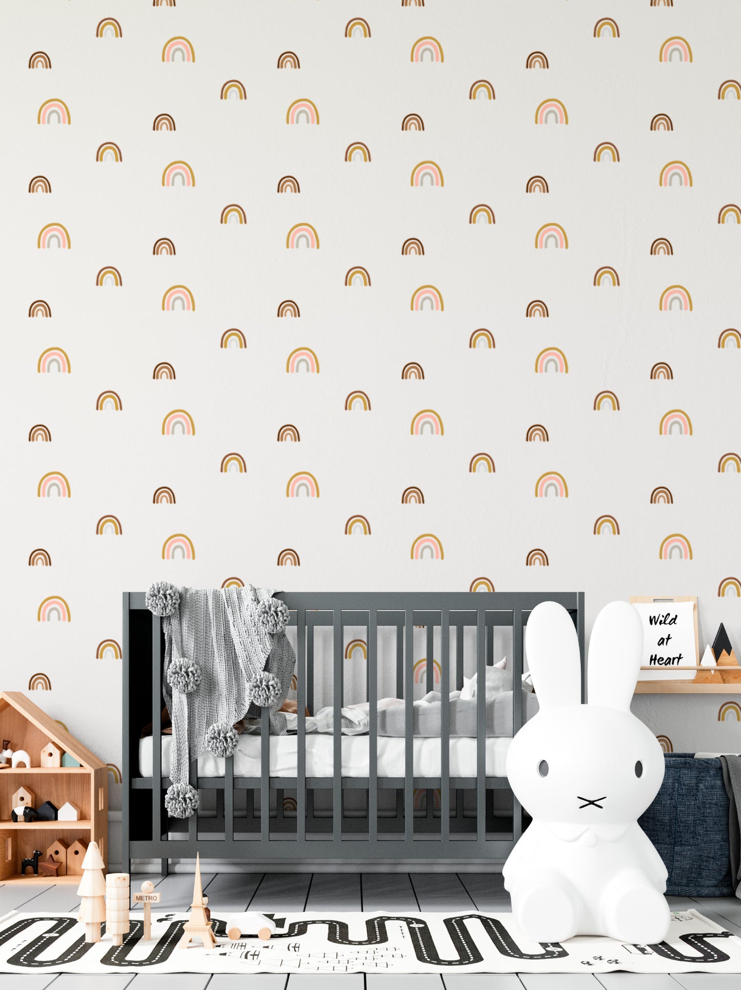 Papel de Parede Infantil Arco-iris - Papieris