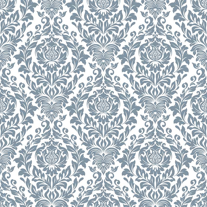 Papel de Parede Floral Cinza