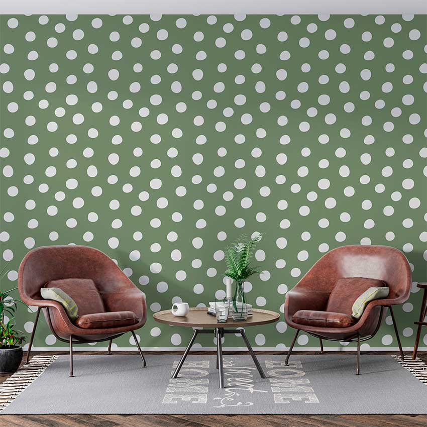 Papel de Parede Green Dots