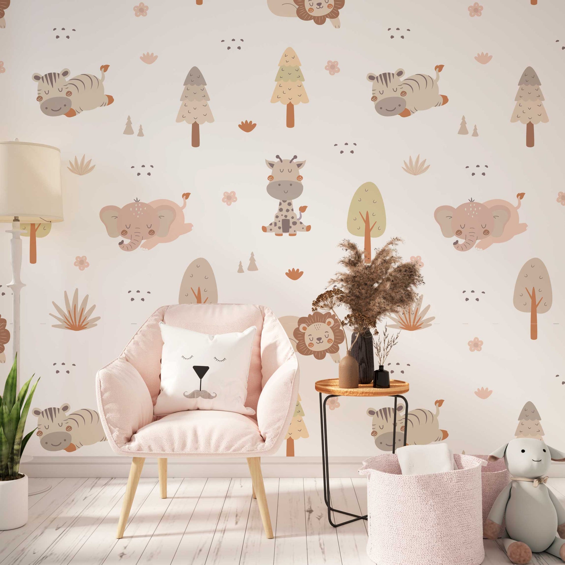 Papel de Parede Infantil Animais da Selva - Papieris