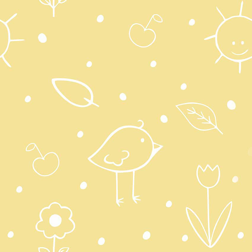 Papel de Parede Infantil Passarinho Amarelo