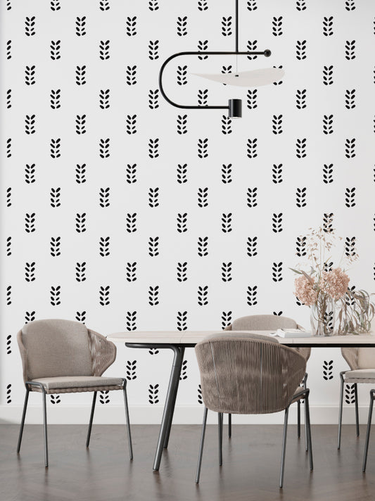 Papel de Parede Floral Minimal - Papieris