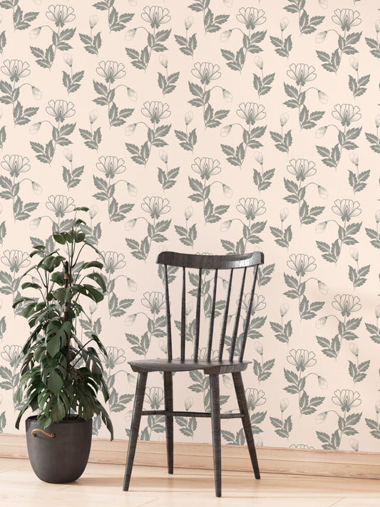 Papel de Parede Vintage Leaf - Papieris