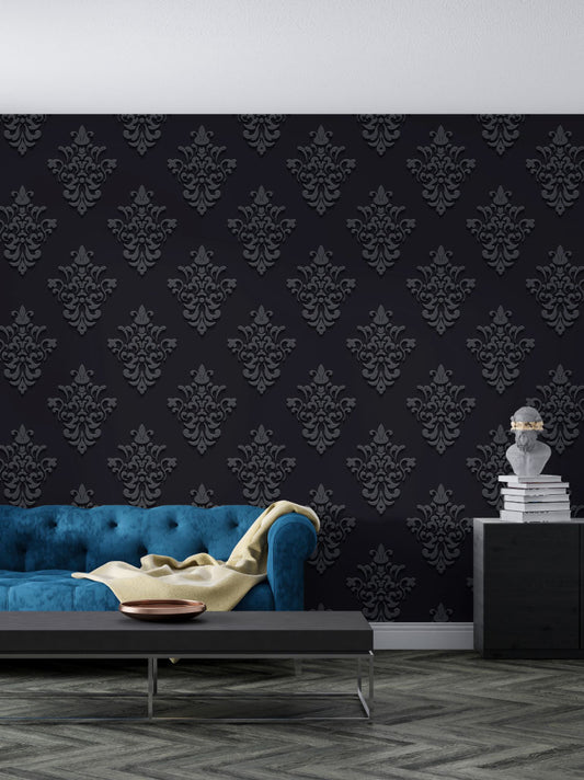 Papel de Parede Vintage Preto